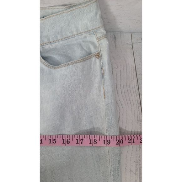 seven7 10 Sexy Flare Jeans Blue light Wash Distressed Denim Hippie Boho Hipster - Picture 4 of 9